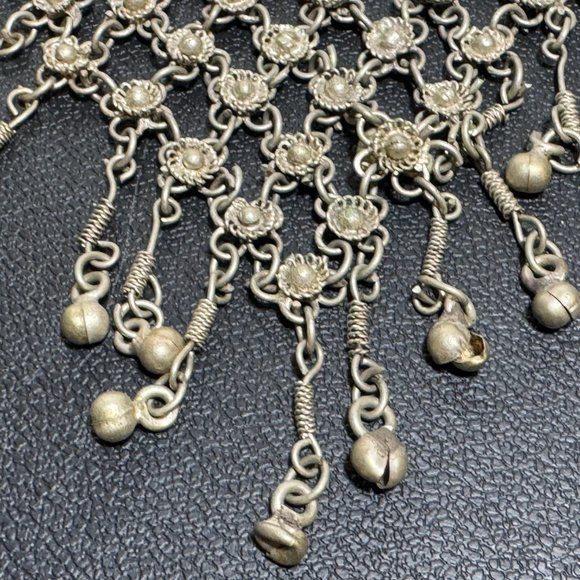 Vintage BoHo bib fringe necklace - Picture 2 of 2